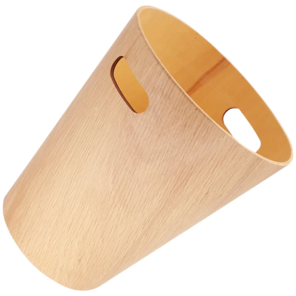 

Деревянная мусорная корзина в японском стиле, минималистичная настольная урна для мусора, большая вместимость, легко чистится, портативная, для офиса, дома, спальни, стола