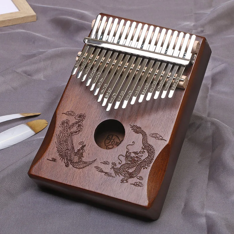 Lydesy Kalimba Daumenklavier-Set, 17 Tasten, manuell gestimmt, tragbares Fingerklavier, Geburtstags- und Festgeschenk für Kinder, Erwachsene und Anfänger. – Detail 10
