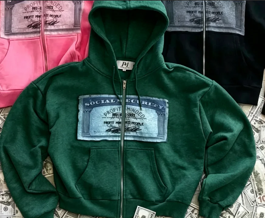 Y2K Retro Hoodie Men's and Women's Custom Print Streetwear Long Sleeve Pullover with Hood
