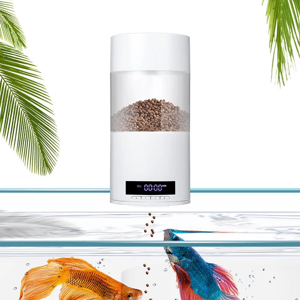 

Large Capacity Intelligent Fish Feeder Timing Quantitative Automatic Fish Tank Feeder For Small Fish Guppy Food Dispenser