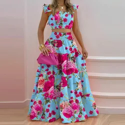 Fashion Delicate Spring Summer New Women's Dress Set Commuting Waist Sexy Halter Skirt Skirt Fashion Casual Women 2 Piece Set