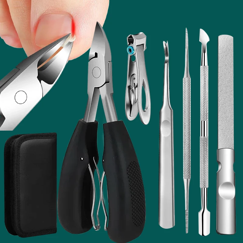 

Набор из 7 профессиональных инструментов для педикюра и маникюра: кусачки для вросших ногтей, кусачки для кутикулы, триммеры для кутикулы, для ухода за руками и ногами