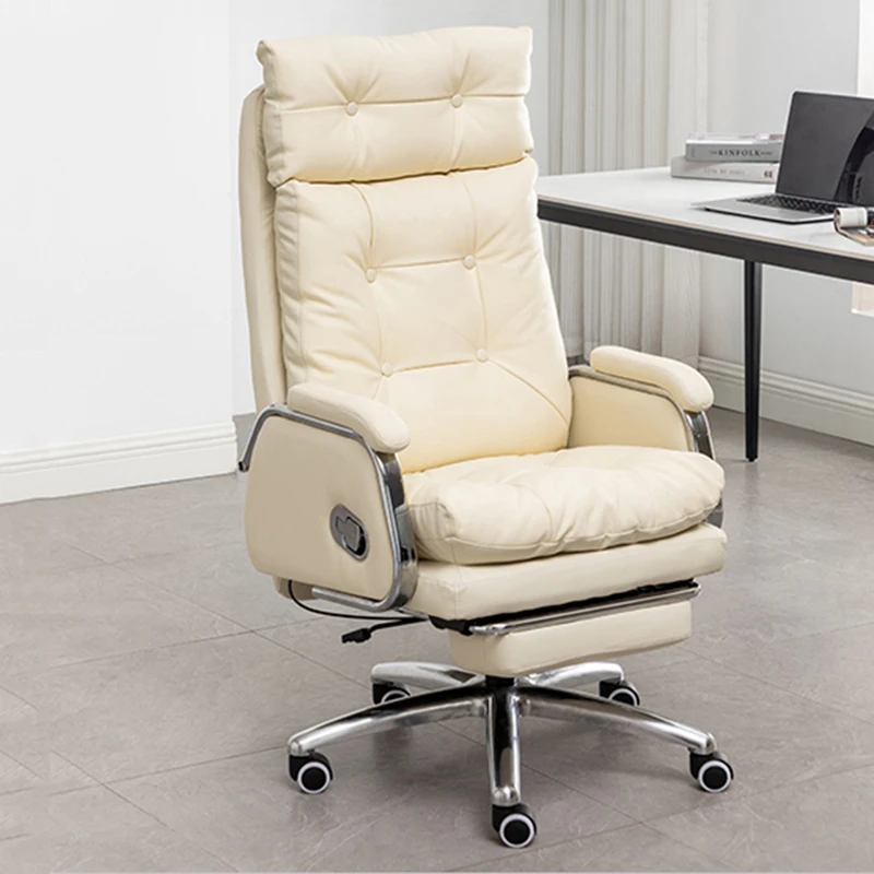 Sedia da ufficio con ruote in pelle regolabile comoda sedia ergonomica moderna Mobile Computer Designer Silla Oficina Salon Furniture