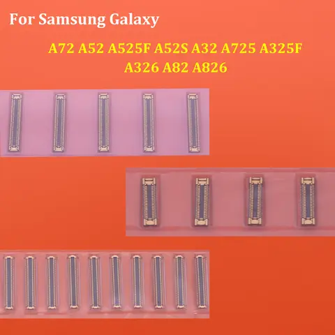 2-10PCS For Samsung Galaxy A72 A52 A525F A52S A32 A725 A325F A326 A82 A826 40 78 Pin LCD Display Screen Flex FPC Connector Plug