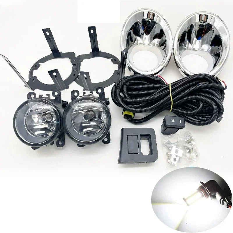 Car Front Bumper Fog Light Lamp Wires Switch Cover Frame Kit for Nissan NV200 2010 2010 2011 2012 2013 2014 2015 2016 2017 2018