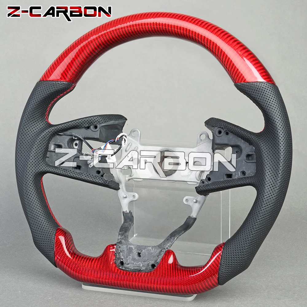 

Cuatomized Carbon Fiber Racing Steering Wheel For Honda Civic 2016 2017 2018 2019 2020 2021 10th