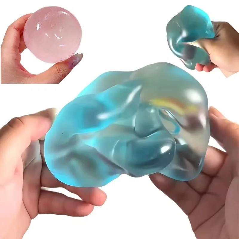 Blue maltose soft candy toys anti-pressure sensory little tricks toys soft candy decompression vent leisure slow rebound toys.