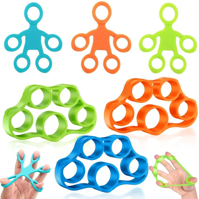 3PCS Hand Grip Strengthener Finger Exerciser Improve Flexibility Relaxing Exercises Physical Therapy Best Gifts Kids & Adults