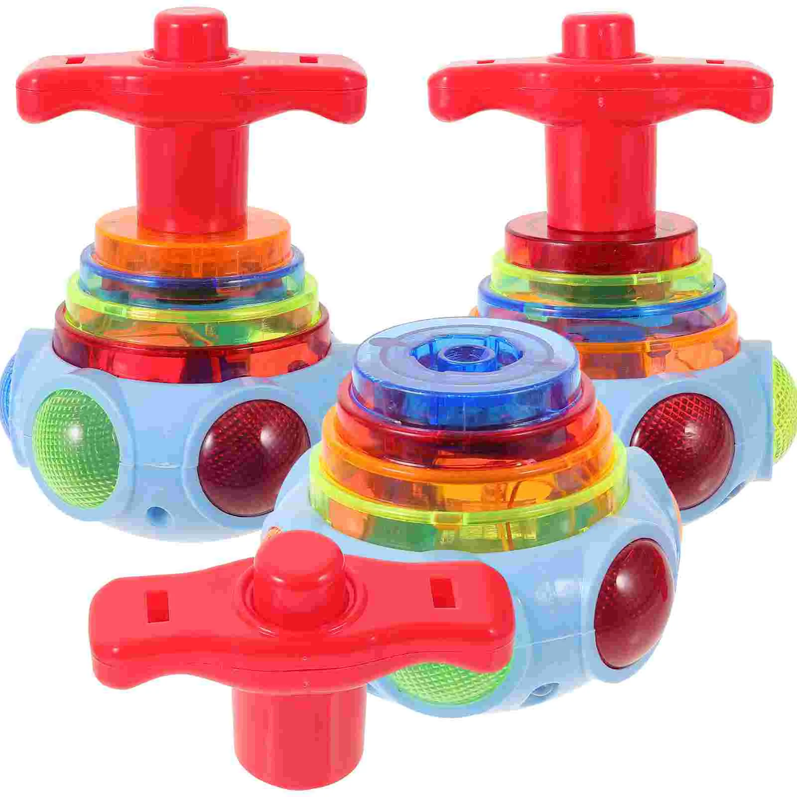 3 Pcs Gifts for Stocking Stuffers Toy LED Toys Gyro Christmas Battle Music Top Child