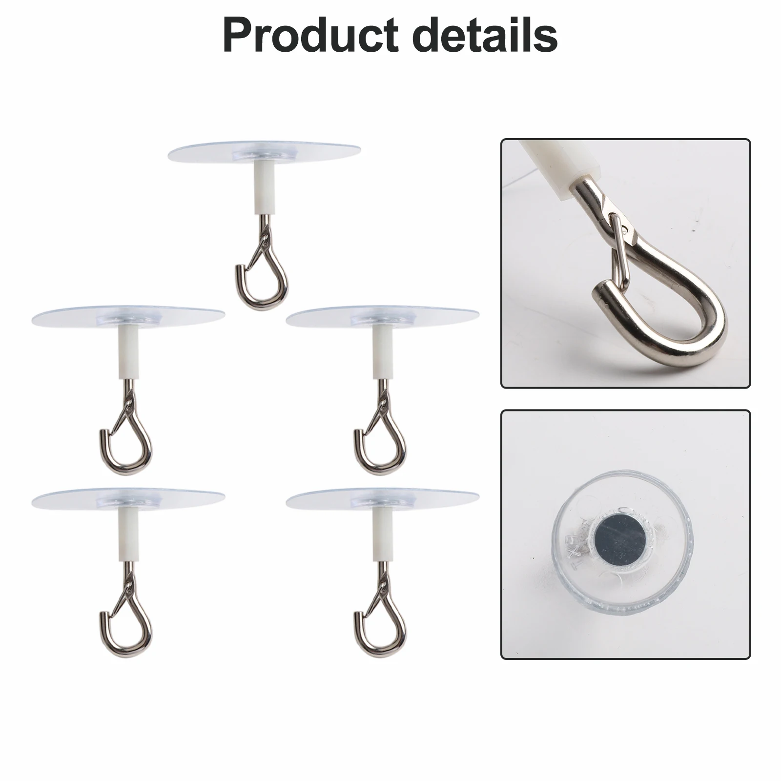 Christmas Party Self-adhesive Ceiling Hooks No Drilling Hooks Hanging Strength Test Metal Material No Need To Tighten