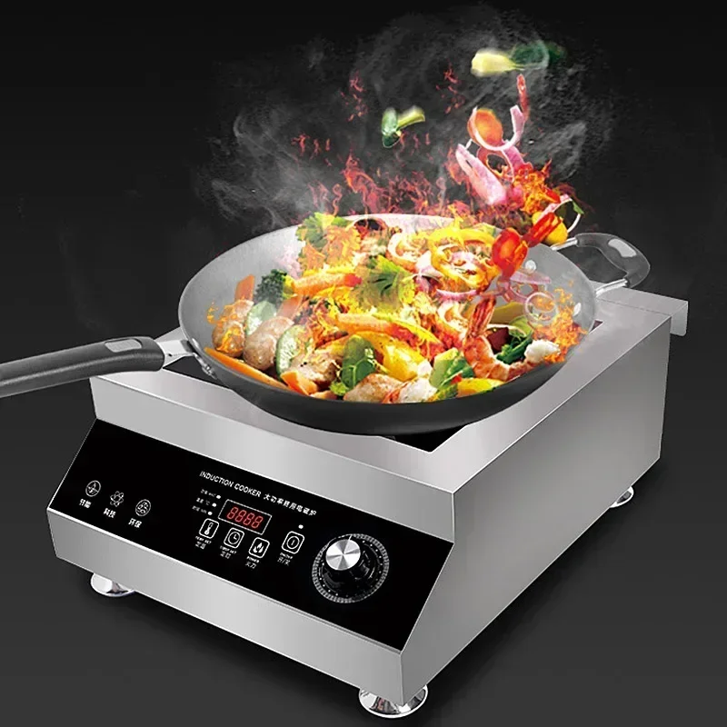 New Commercial Induction Cooker 5000W High Power Electric Frying Stove Canteen Stove Plane Timing And Constant Temperature