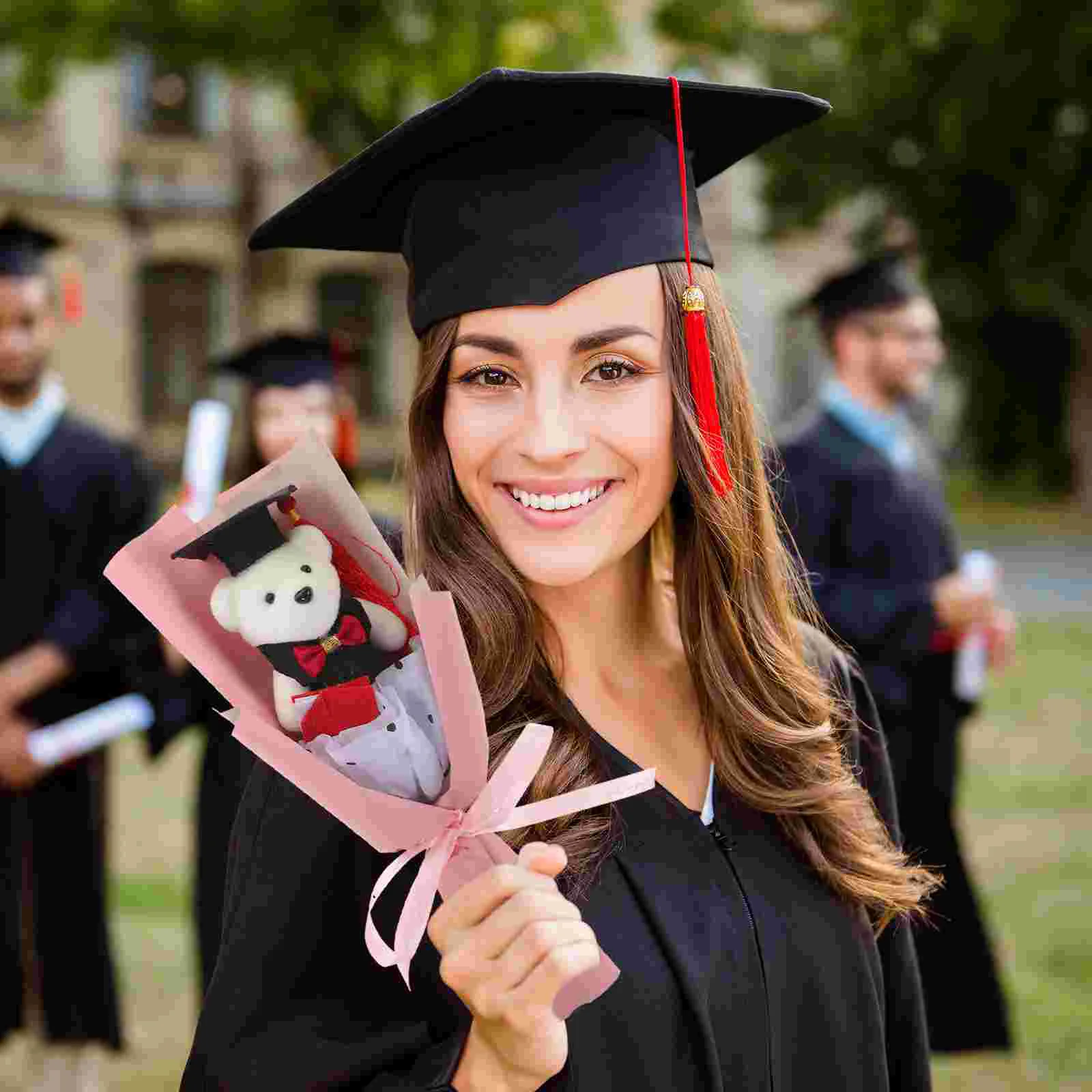 

Bouquet of Bears Congratulations for Graduation Animal Plush Flower Artificial Regalos Para Graduacion Gift