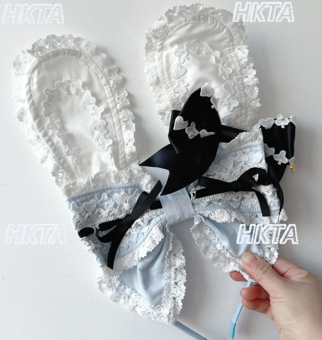 

Japanese 2026 Spring New Sweet Lace Embroidery Lolita KC Hair Headwear Versatile Kawaii Cute Cartoon Hair Clip Accessories Women
