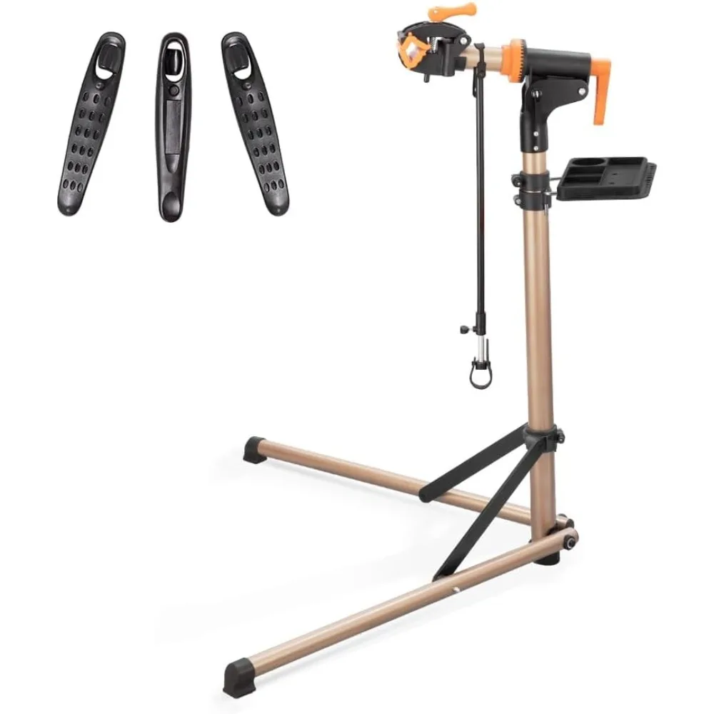 

Bike Repair Stand (Max 99lbs) - Aluminum Alloy Foldable Bike Workstand with Tool Tray , for Mountain Bicycle and Road Bike
