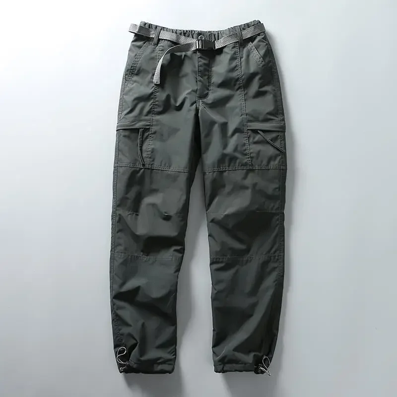 Waterproof Outdoor Fleece Soft Shell Pants Man Straight Slacks Multi-pocket Cargo Pants Men Winter Army Tactical Pantalon Homme