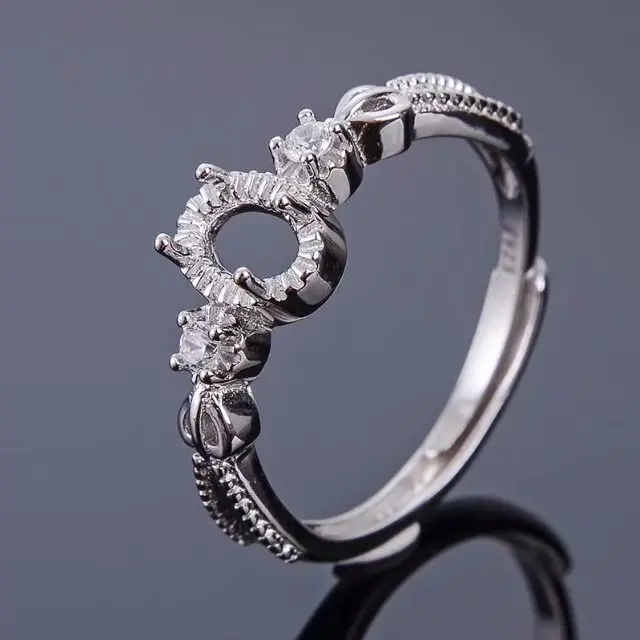 

Драгоценный камень 4 мм * 6 мм, 100% настоящее серебро 925 пробы, кольцо для ювелирных изделий, сделай сам, пустое кольцо из стерлингового серебра, база, поставщик ювелирных изделий