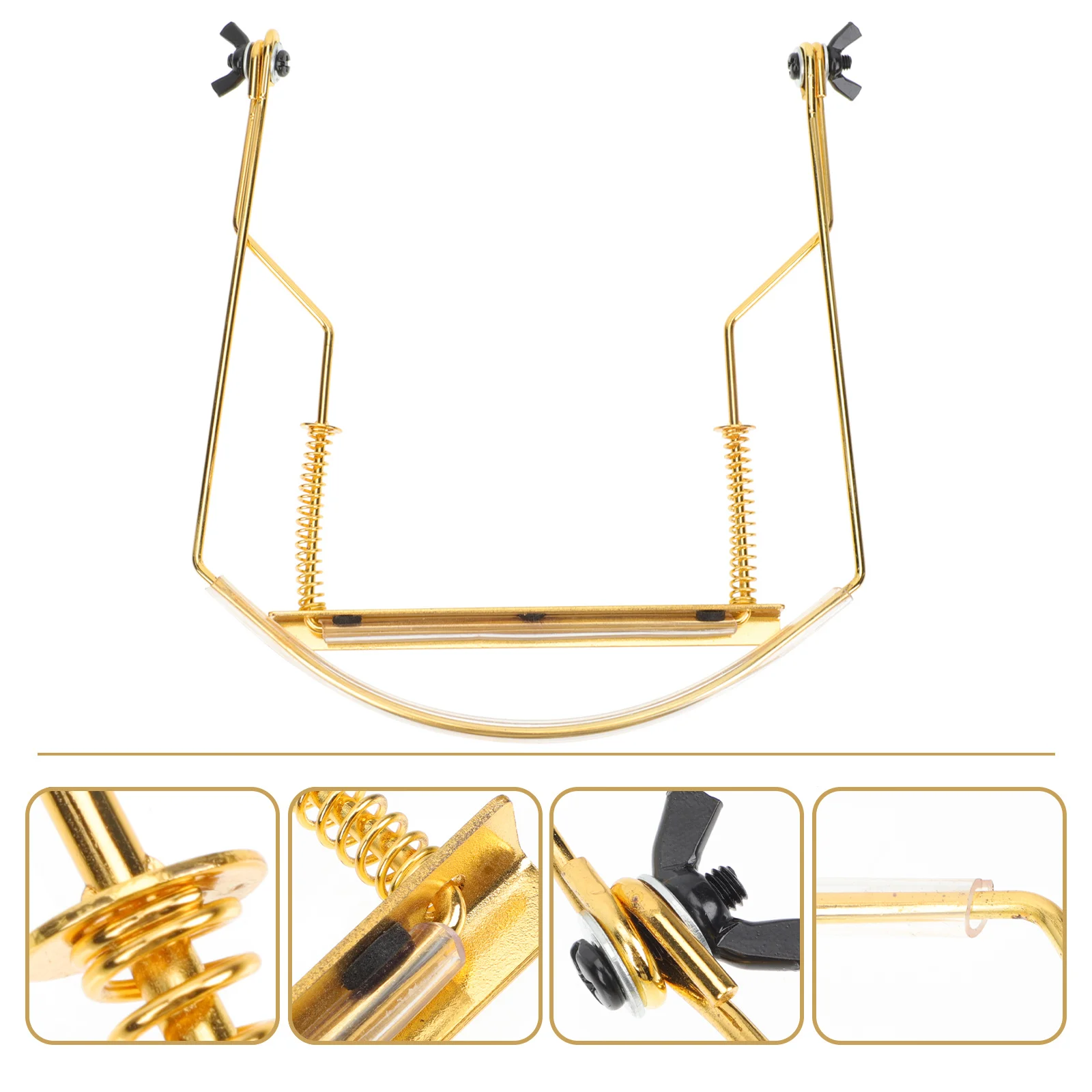 

Adjustable 10 Hole Neck-Type Harmonica Stand Durable Zinc Alloy Material Sturdy Wear-Resistant Easy to Use Portable