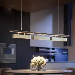 Dining Room LED Pendant Lights Modern Creative Black Gold Combination Hanging Lamp Nordic Cafe Bar Kitchen Island Art Chandelier