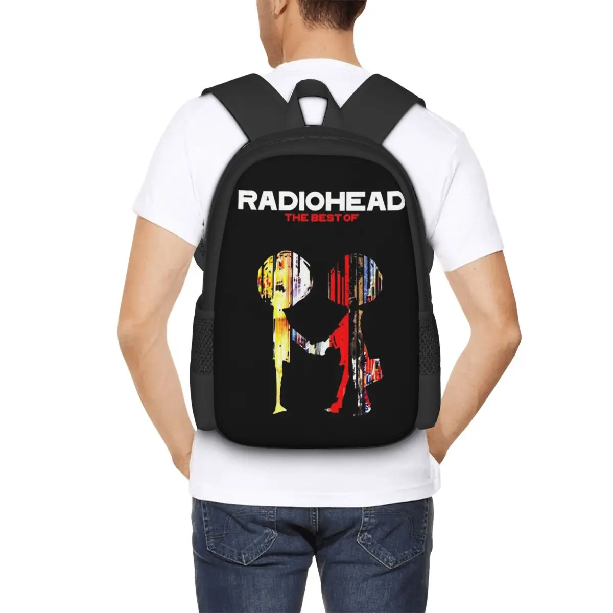 

Музыкальный студенческий рюкзак Radiohead Band, школьная сумка, походный рюкзак для путешествий, модная сумка для книг для мальчиков и девочек, сумки на плечо