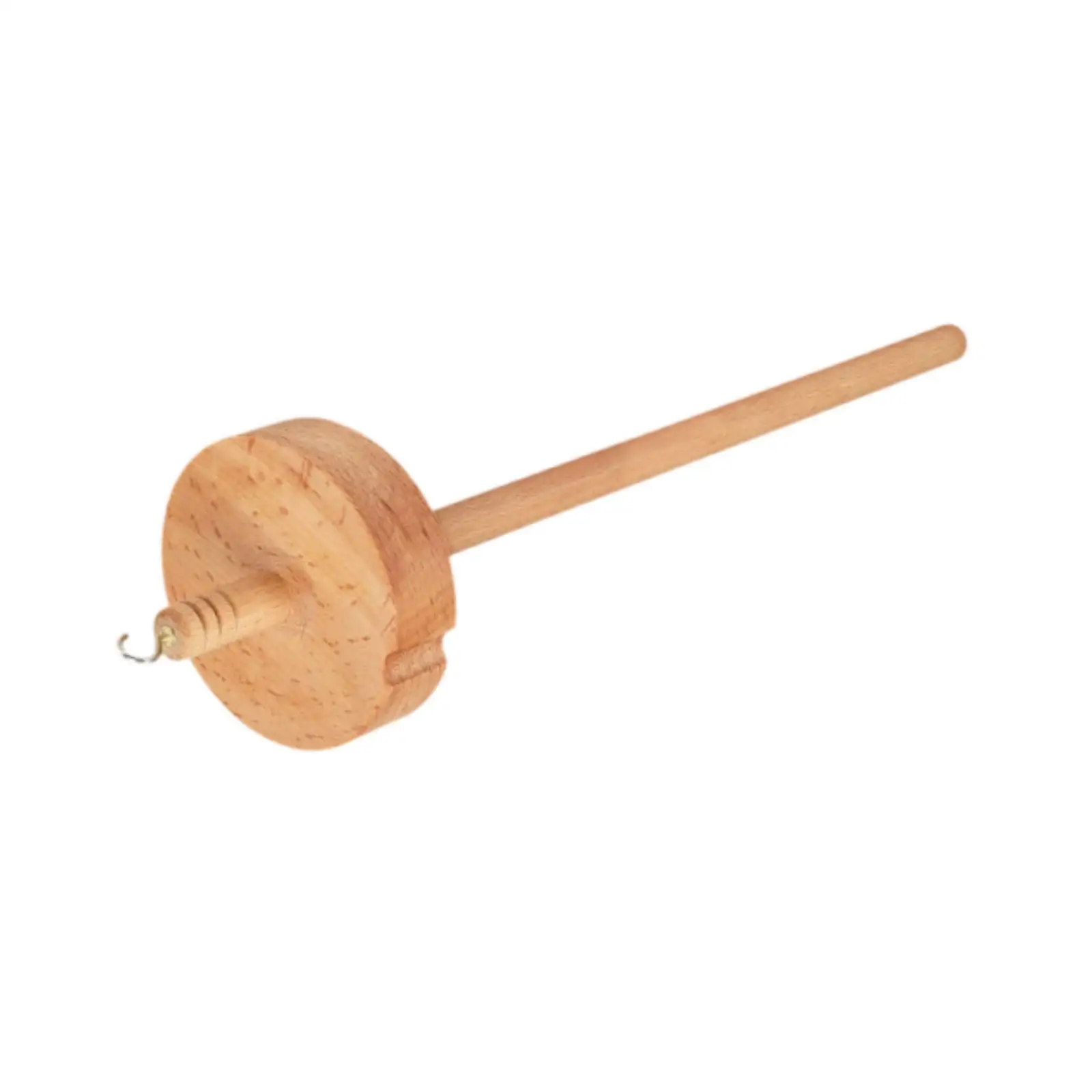Drop Spindle Top Whorl 32.5cm Wheel Yarn Winder Practical Wood Top Whorl Yarn Spinner for Pom Pom's Knitted Crochet Beginners view 2