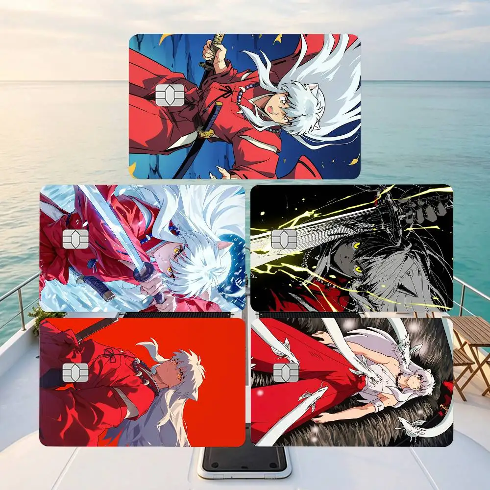 Cool Anime I-Inuyasha Cartoon  Credit Card HD Stickers Small Chip Waterproof Sticker Game Card Decal Gift