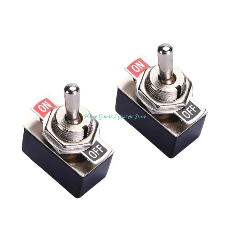 E74E Double Current Toggle Rocker Switches 2A 4A Strong Metal Iron Build Conmtroller for Strong Vehicle Boats Power Systems