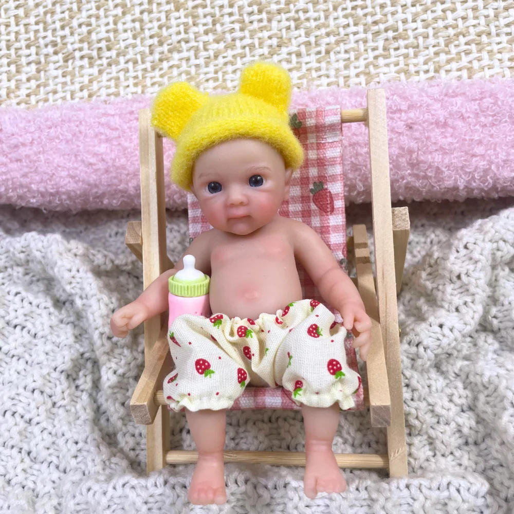 6 Inch 15 CM Mini Reborn Babypop Bettie Volledige Siliconen Pop Origineel Meisje Volledige Effen Siliconen Wasbare Pop Speelgoed Kerstcadeau