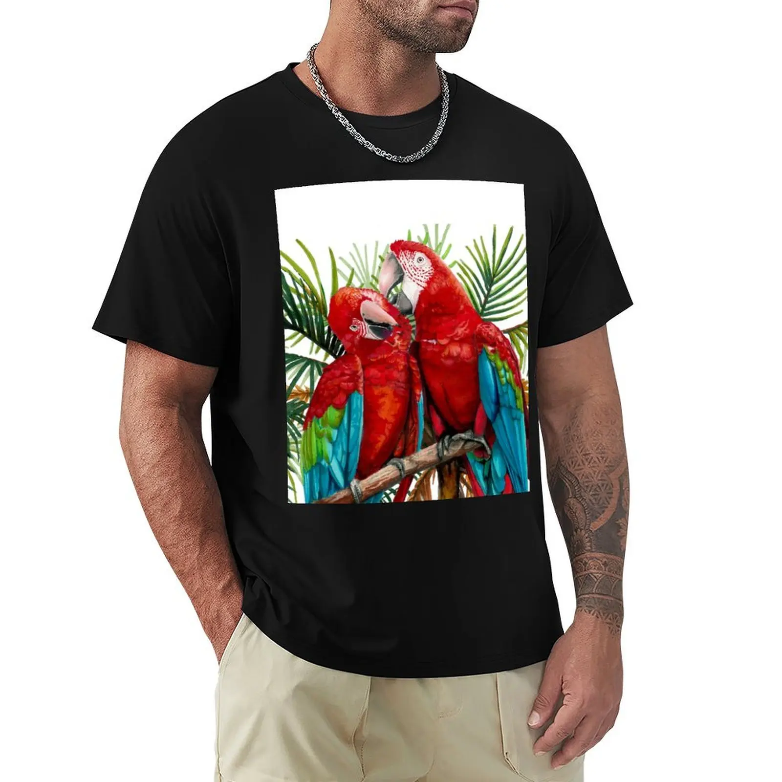 

Macaws in Love T-Shirt tshirts personalised T-shirts oversize mens t shirt graphic