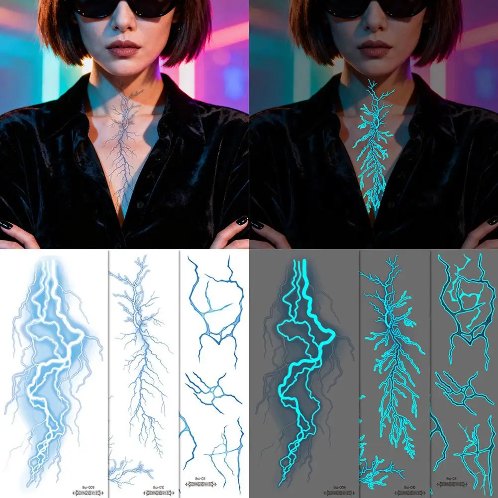 

Новые листы, большая черная временная татуировка на Хэллоуин, наклейка для макияжа на Хэллоуин, реалистичный дизайн вен, татуировка для лица, тела Z2N2