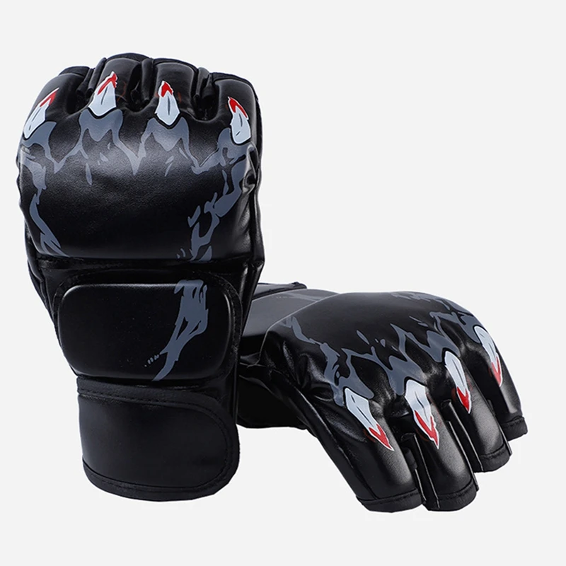 1 Pair Professional Boxing Guantes PU Leather Fighting Gloves Competition Exercise Mittens Thicken Foam Punching Sandbags Safe