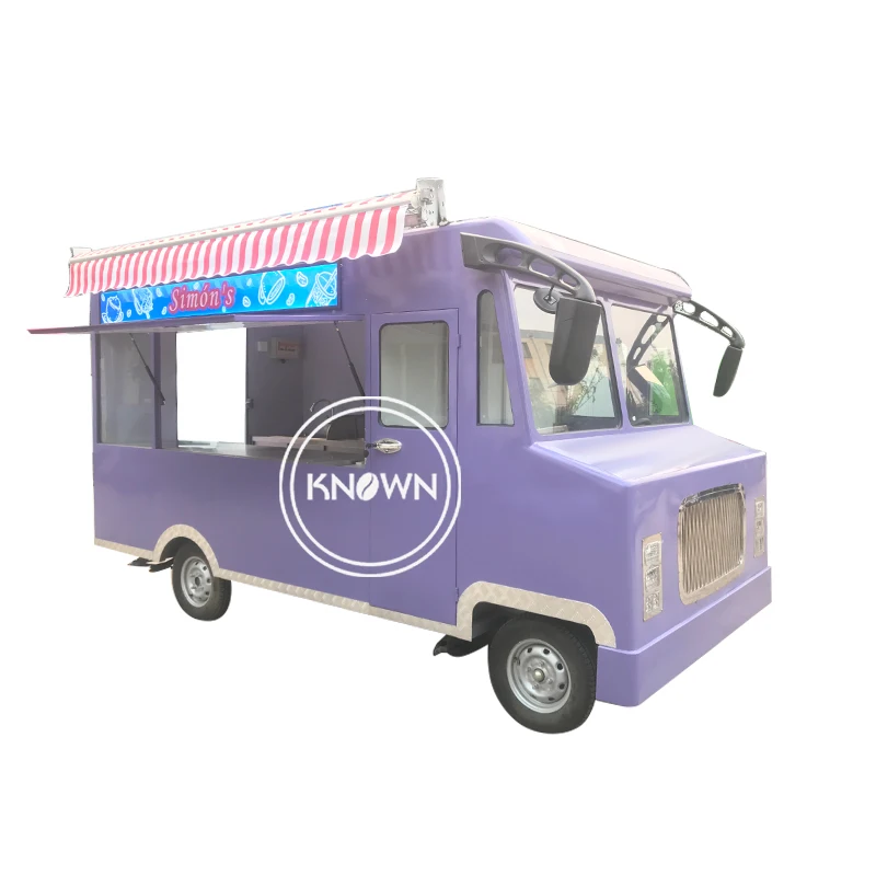 Electric Food Truck Mobile Dining Car Hot Dog Food Cart Burger Trailer Coffee Vending Panini Van with CE