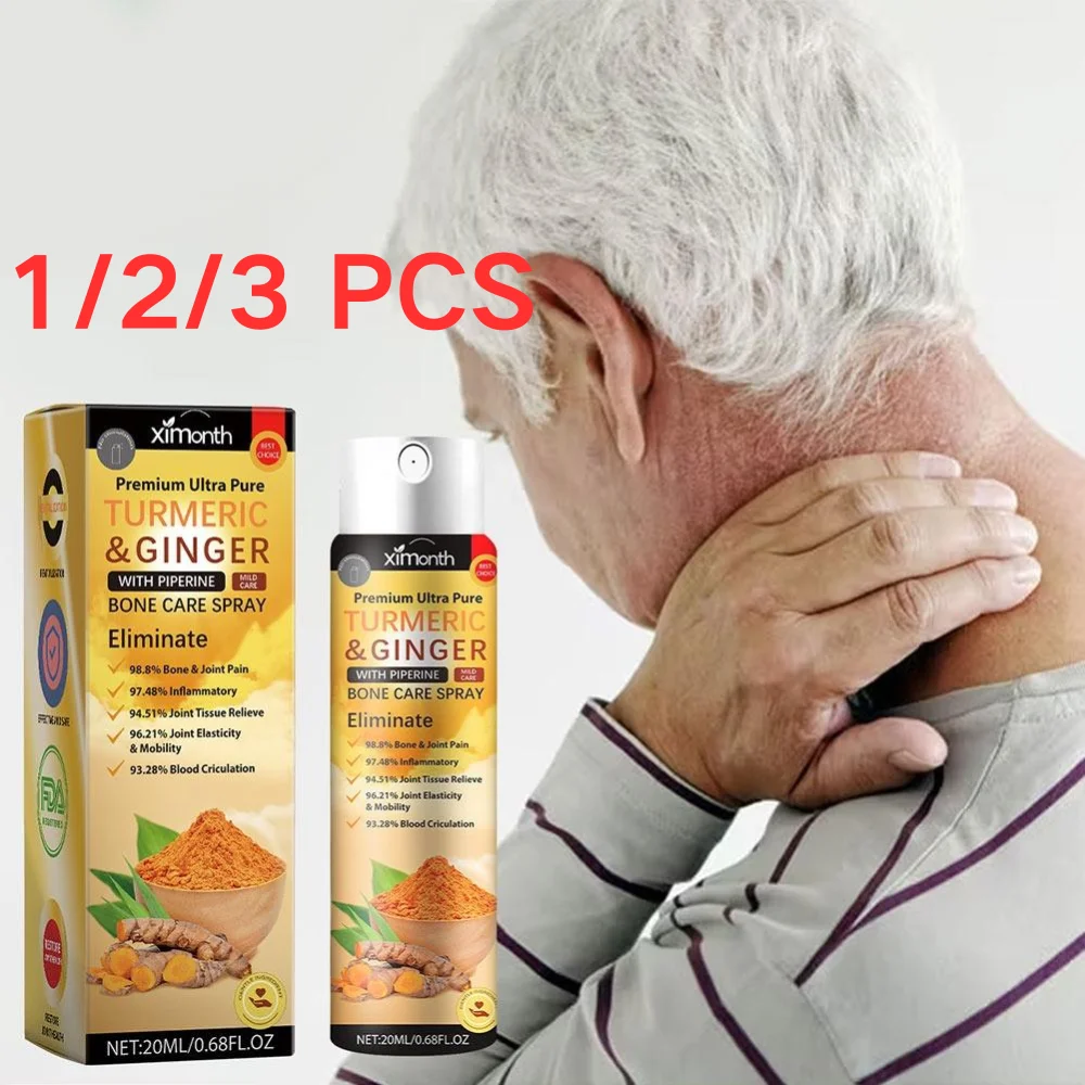 Turmeric Ginger Bone Care Spray 1/2/3 PCS Relieve Joint Swelling Ache Boost Joint Mobility Soothing Body Massage Liquid Essence
