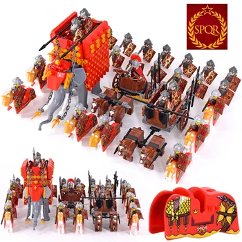 Middle Ages Roman Empire Spartan Crusader Mini Medieval Soldier Figures Model Building Blocks Bricks Toys Gift for Children