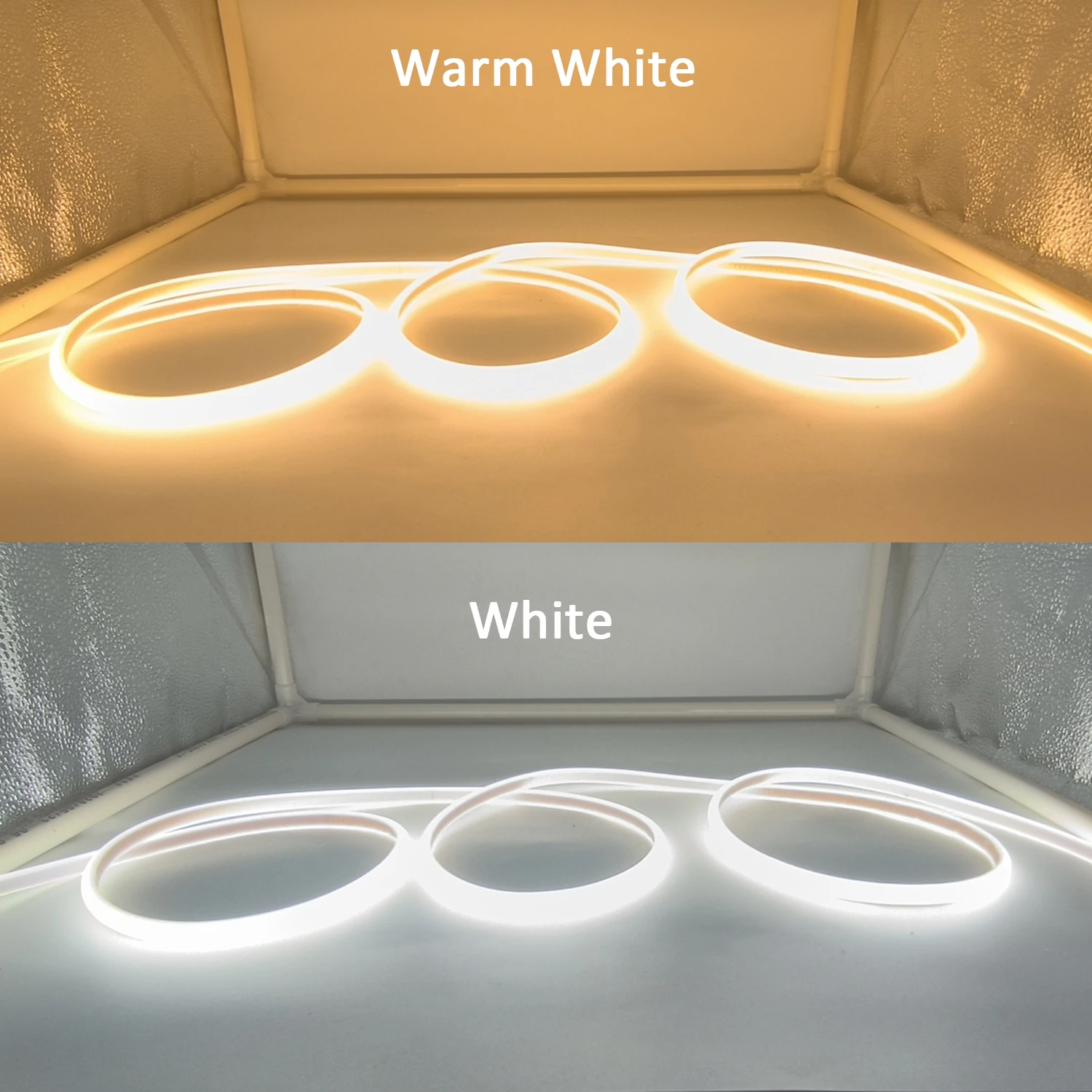High Brightness Led Strips 220V LED COB Adhesive Led Ribbon Tape Lights for Home Kitchen Lighting, Include EU Plug and Switch