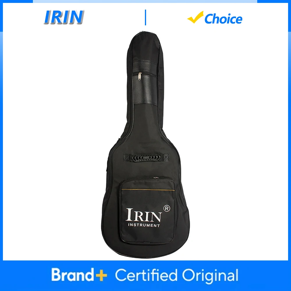 

IRIN 41-дюймовый чехол для акустической гитары, водонепроницаемый оксфордский черный чехол для классической/акустической гитары, рюкзак, детали и аксессуары для гитары