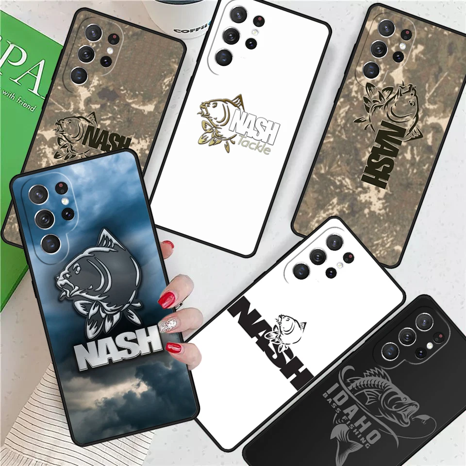 

Чехол для телефона Nash Fishing с логотипом для Samsung Galaxy S24 Ultra S21 S22 S8 S9 S10E Note 10 20 Plus FE S23