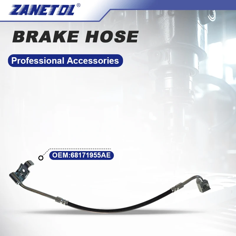 Left Rear 68171955AE 52059885AB 68171955AA 68171955AB ZANETOL Brake Hose Auto for JEEP WRANGLER 2013~2017 JEEP WRANGLER JK 2018