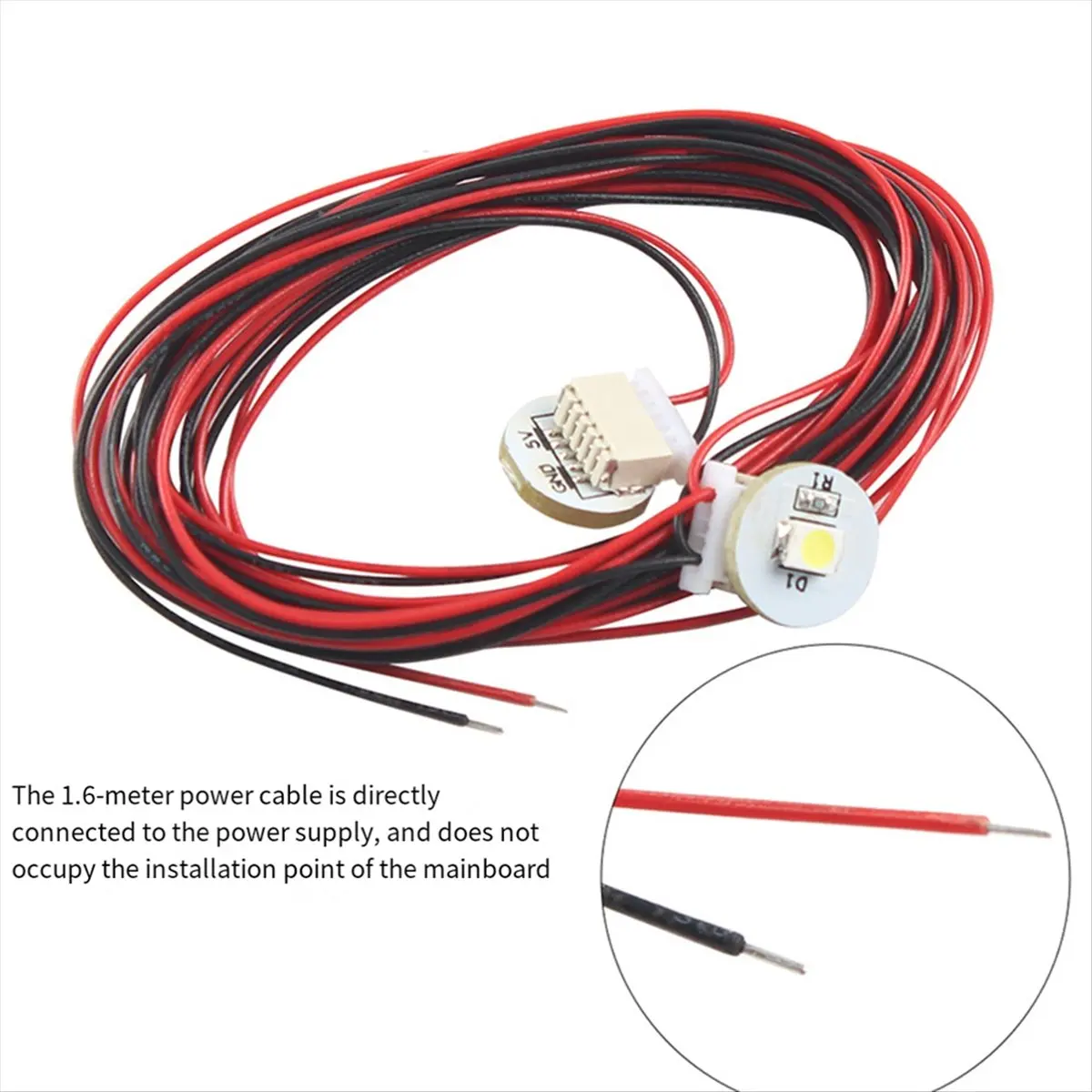 

[A23G] Hotend Nozzle Lighting 3D Printer Accessories 24 Voltage LED 1600mm Line Length for ENDER-3 ENDER-3 PRO ENDER-3 V2