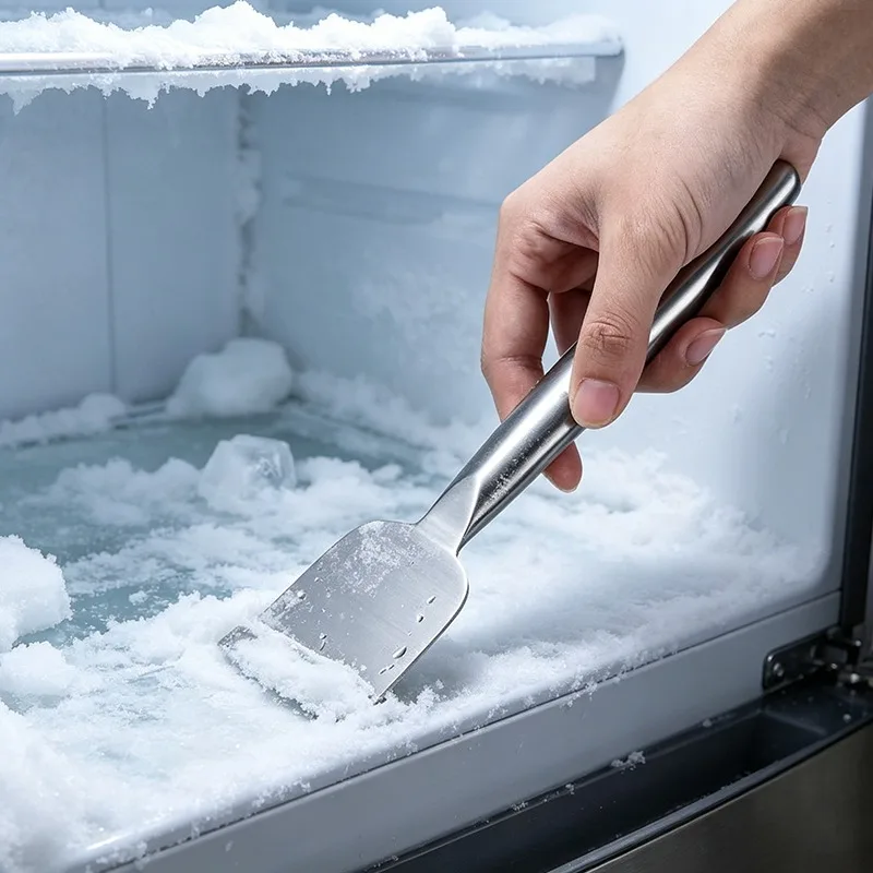 Stainless Steel Refrigerator Deicing Shovel, Multi‑Functional Kitchen Cleaning Tool for Defrosting, Stove Oil Stain Removal