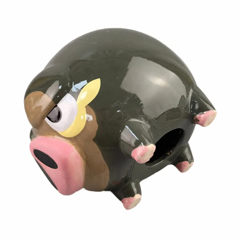 صندوق إيداع بنك الخنزير الخنزير آمن مخفي إبداعي من السيراميك صاروخ أصبع البنك هدية توفير المال القط/بنك العملات المعدنية يونيكورن #2