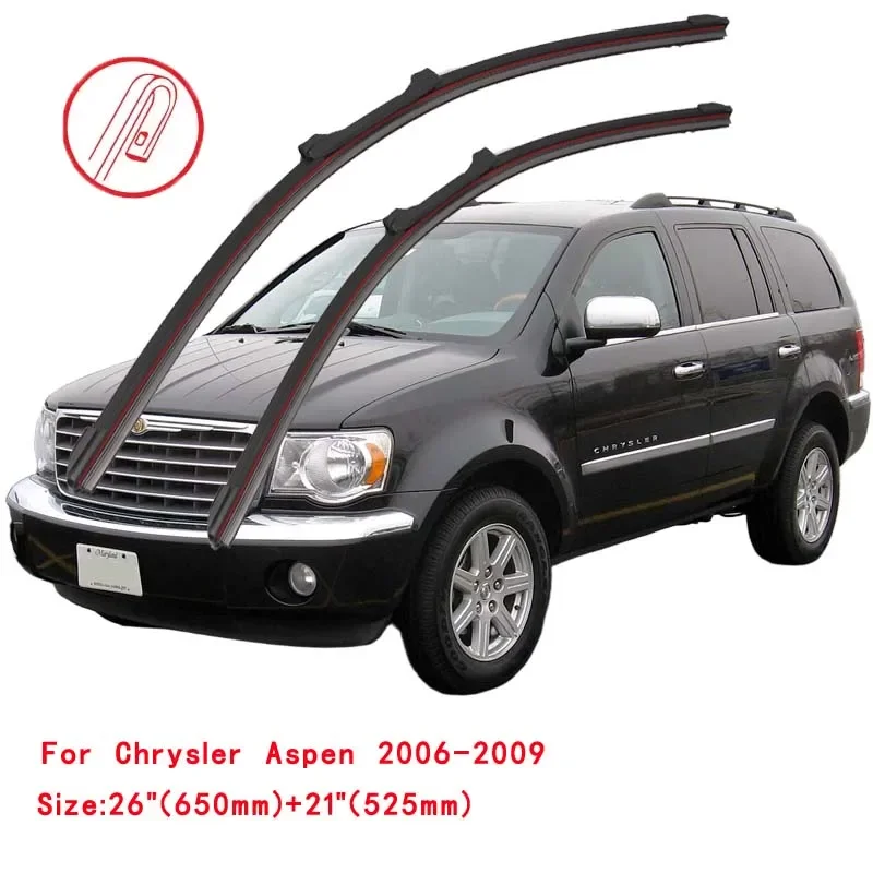 

For Chrysler Aspen 2006-2009 Car Windshield Wiper Blade Front Windscreen Brushes Washer Accessories Cleaning Replacement Parts