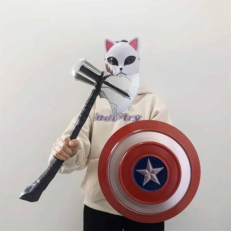 هالوين تأثيري خارقة ذات حدين السيف ثور المطرقة الدعامة الفأس Stormbreaker الأسلحة لعب الأدوار فيلم السلامة بولي المطاط المطاط #3