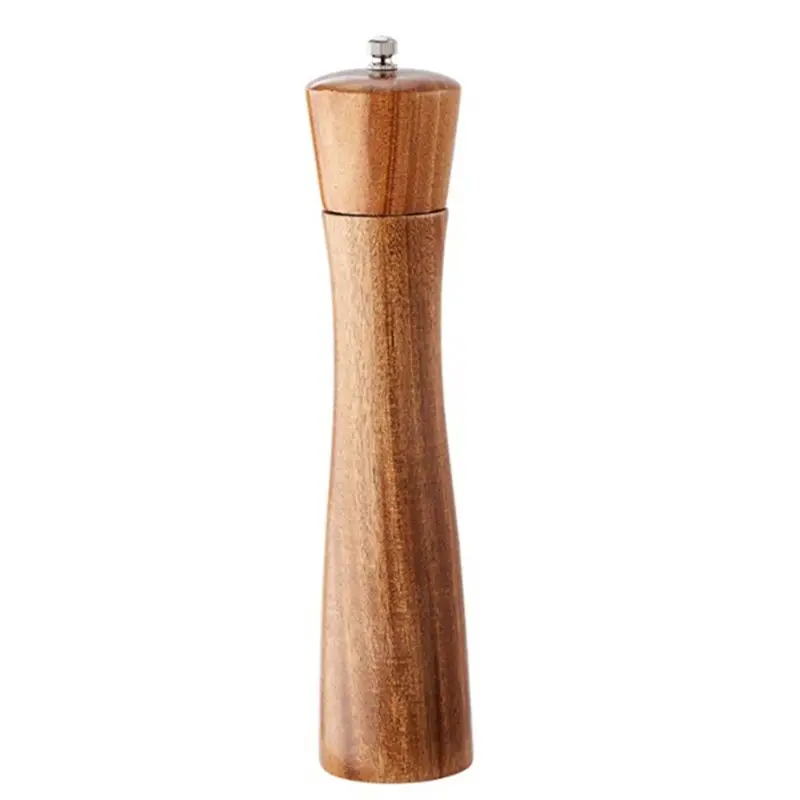HOT-Adjustable Rotor Wood Pepper Grinder Or Salt Mill 10 Inch Tall Elegant Wooden Pepper Mill