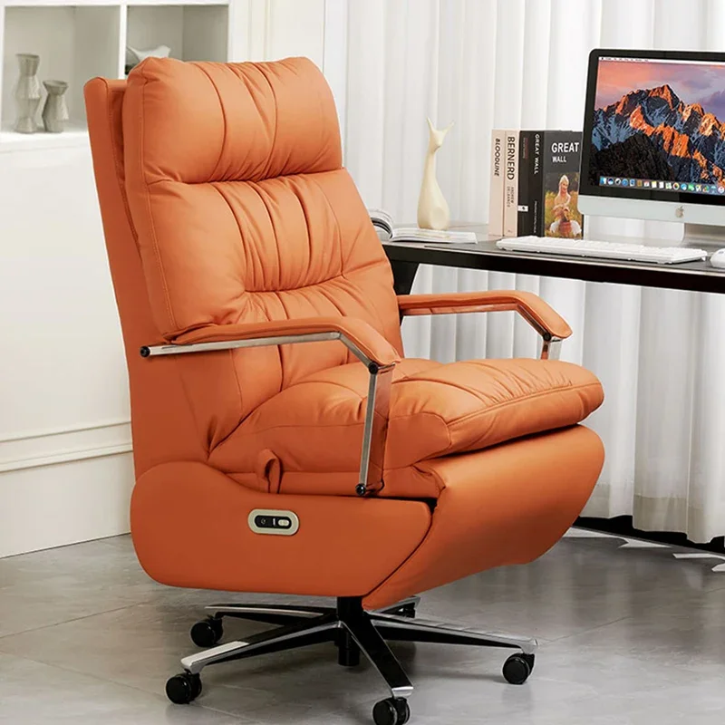 Adjustable Handle Neck Support Office Chair Modern Comfort Leather Professional Work Chair Schoolboy Silla Gamer Home Furniture