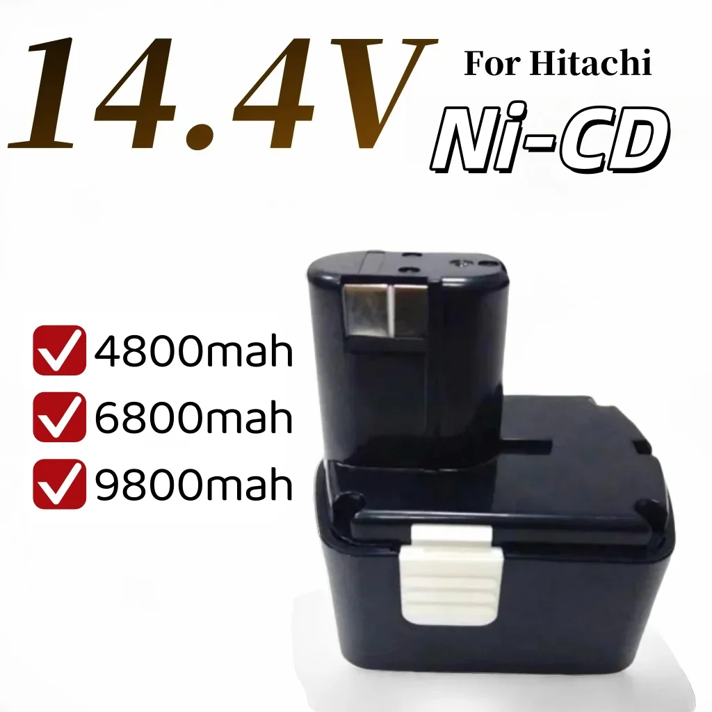100%Original 9.8Ah NI-CD for HITACHI 14.4V EB14B BCC1415 EB1412S EB1414 14DVB2K WH14DH Electric Screwdriver Power Tool Battery