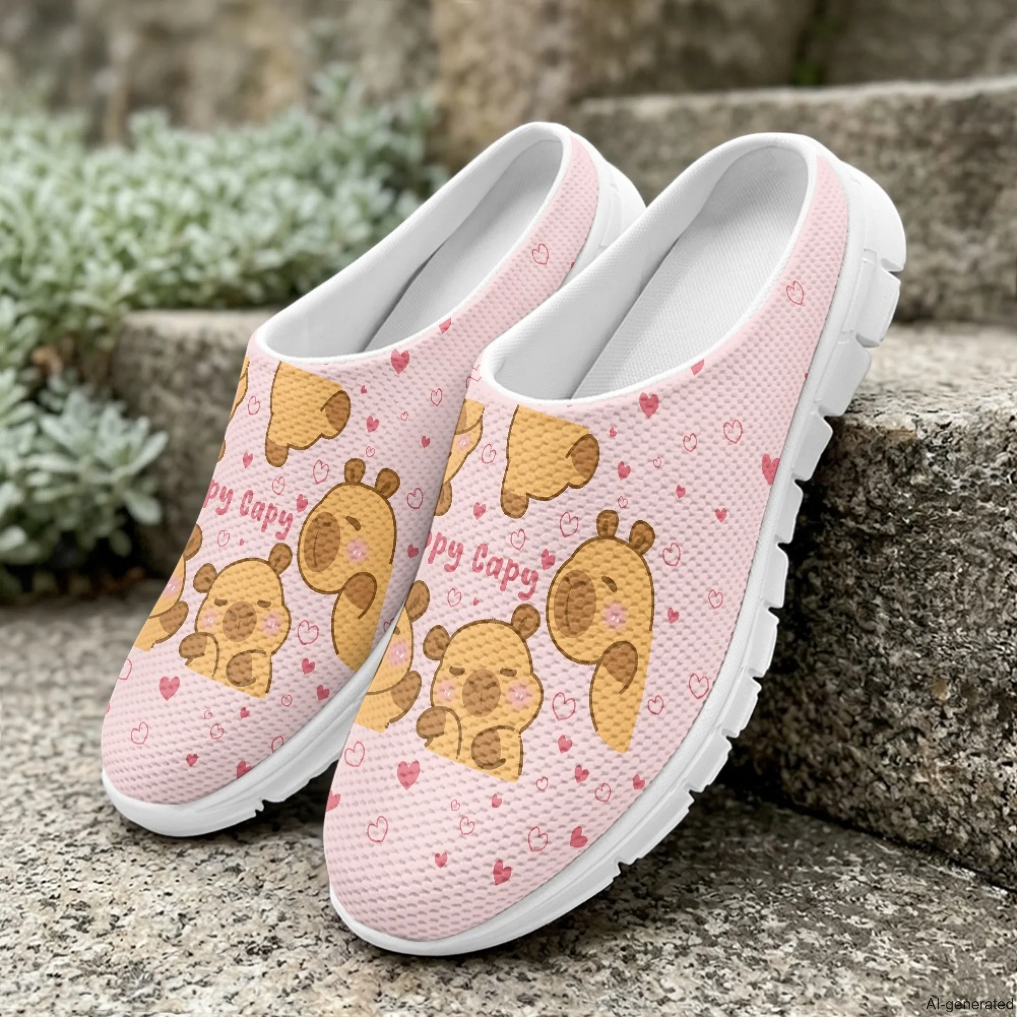 XIXIRIMIDO Women's Slippers Nurse Shoes Women's Sandals capybara Print Sapatos Femininos Elegante Man Shoes Chinelo 35-48