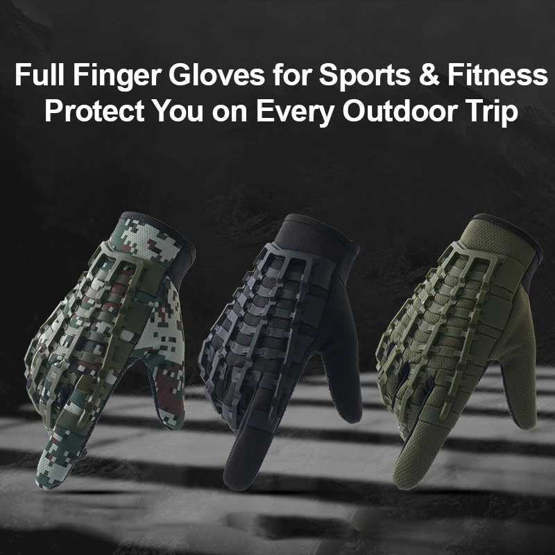 Tactical Cycling Gloves Men Full Finger Military Protective Touch Screen Cut Resistant Anti Slip Breathable Motorcycle Gloves