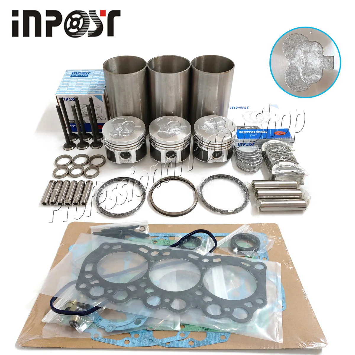 

New Overhaul Rebuild Kit For Mitsubishi L3E Engine Liner Piston Ring Gasket