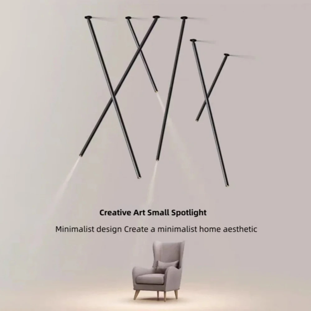 Industrial Vintage Interleave Lamps Long Tube Spotlight Embedded LED Home Ceiling Lights for Living Room Decoration Chandeliers