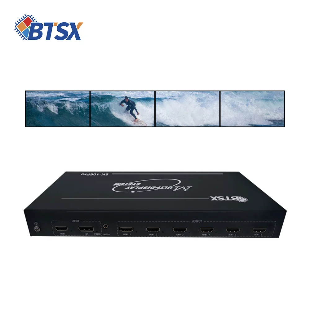8K Video Wall Controller with Pixel-to-Pixel Splicing  8K HDMI/DP Video Processor for Virtual Reality